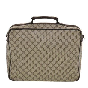 GUCCI GG Canvas Business Bag PVC Leather Beige Dark Brown 145846 ki2995