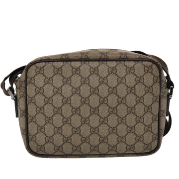 GUCCI GG Canvas Shoulder Bag PVC Leather Beige 114291 ki3060