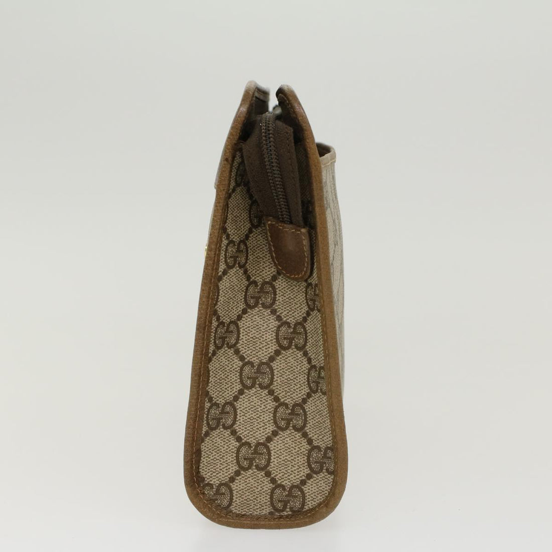 GUCCI GG Canvas Clutch Bag PVC Leather Beige 97.01.037 ki3062