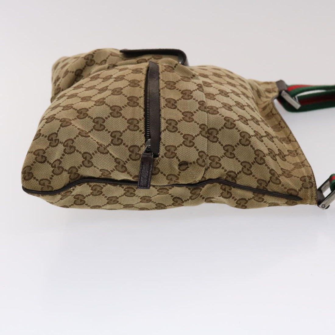 GUCCI GG Canvas Web Sherry Line Shoulder Bag Beige Green Red 169982 ki3107