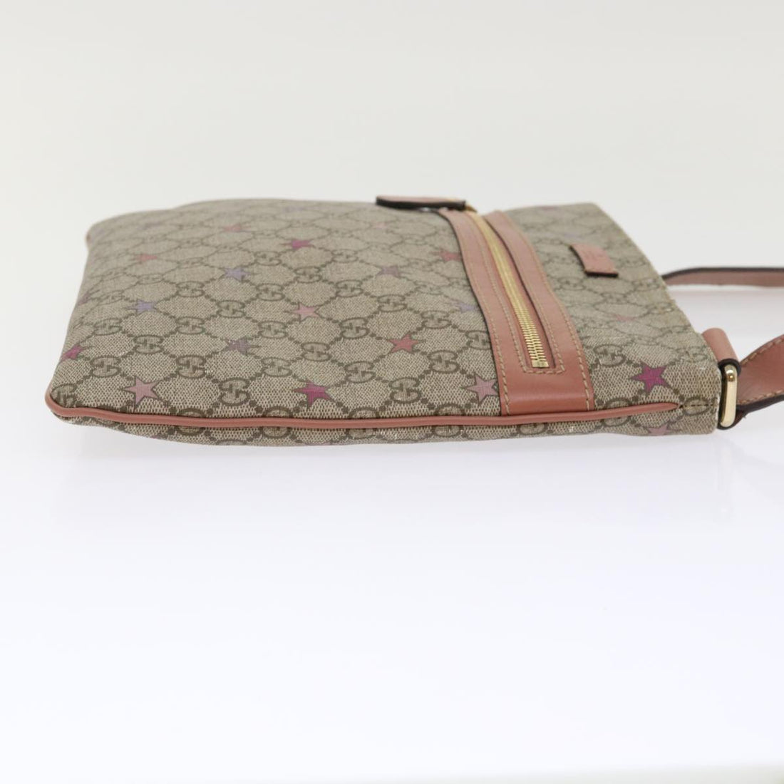 GUCCI GG Canvas Shoulder Bag PVC Leather Beige Pink 295257 ki3160