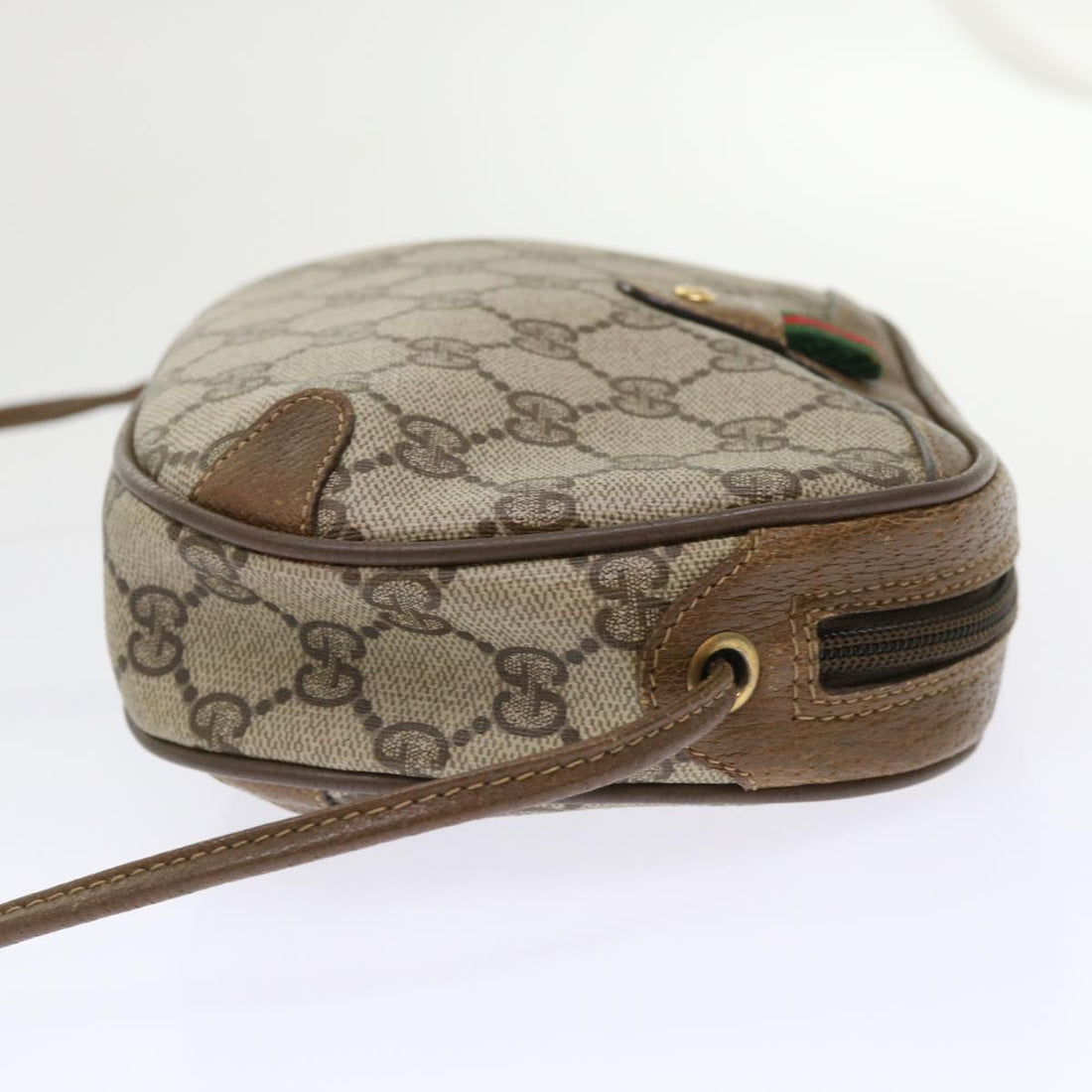 GUCCI GG Canvas Web Sherry Line Shoulder Bag Beige Red 89.02.066 ki3177