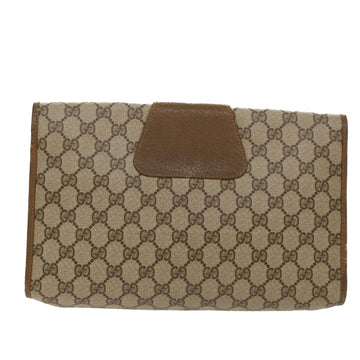 GUCCI GG Canvas Web Sherry Line Clutch Bag Beige Red Green 89.01.031 ki3202