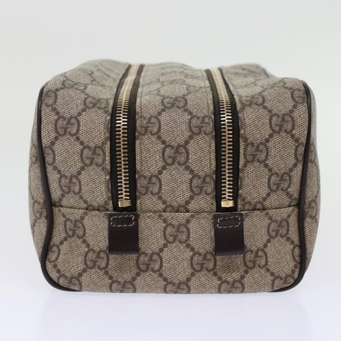 GUCCI GG Canvas Clutch Bag PVC Leather Beige 211125 ki3227