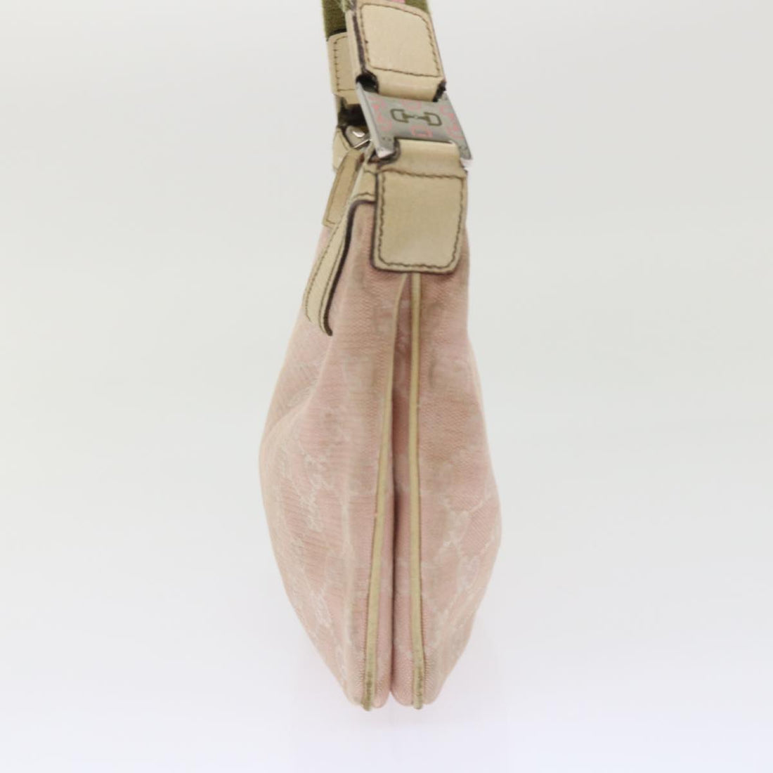 GUCCI GG Canvas Sherry Line Shoulder Bag Pink Khaki 145812 ki3283