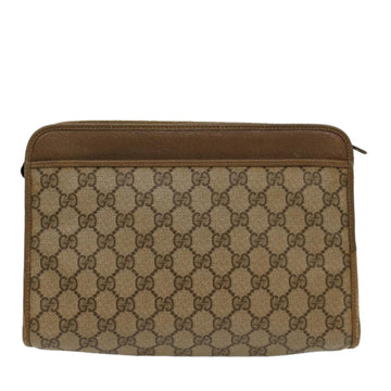 GUCCI GG Canvas Clutch Bag PVC Leather Beige 97 01 037 ki3414