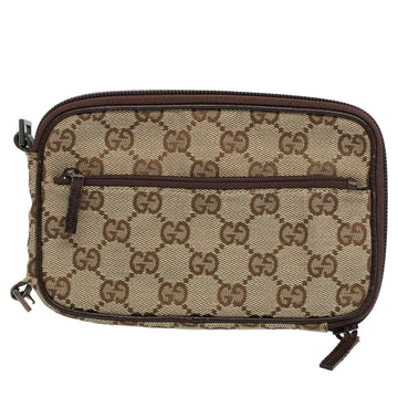 GUCCI GG Canvas Shoulder Pouch Beige 124616 ki3447