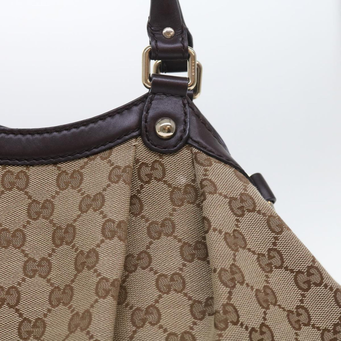 GUCCI GG Canvas Sukey Tote Bag Beige 211944 ki3548