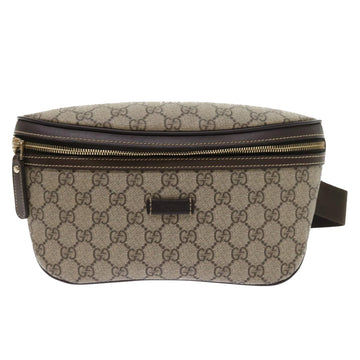 GUCCI GG Supreme Body Bag PVC Leather Beige 233269 ki3589