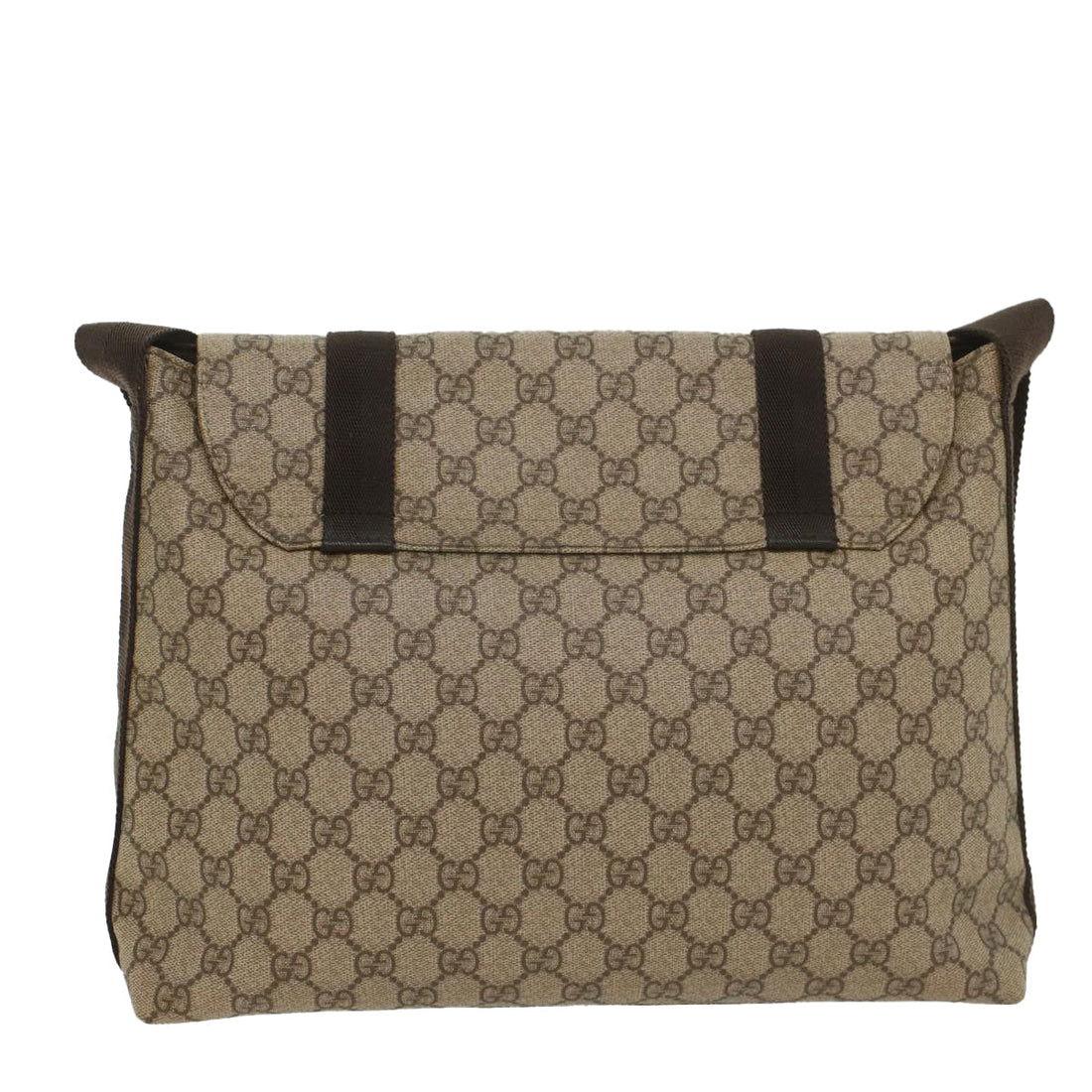 GUCCI GG Supreme Shoulder Bag PVC Leather Beige 122373 ki3613