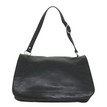 GUCCI Interlocking Shoulder Bag Leather Black 115746 ki3687