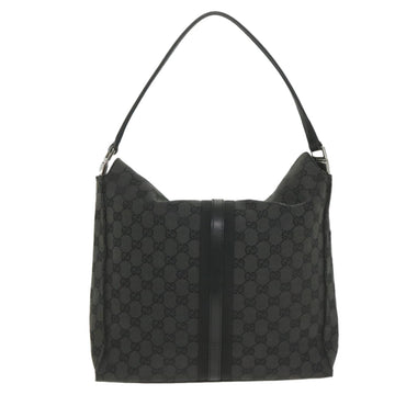 GUCCI GG Canvas jackie c Shoulder Bag Black 001.3355 ki3690