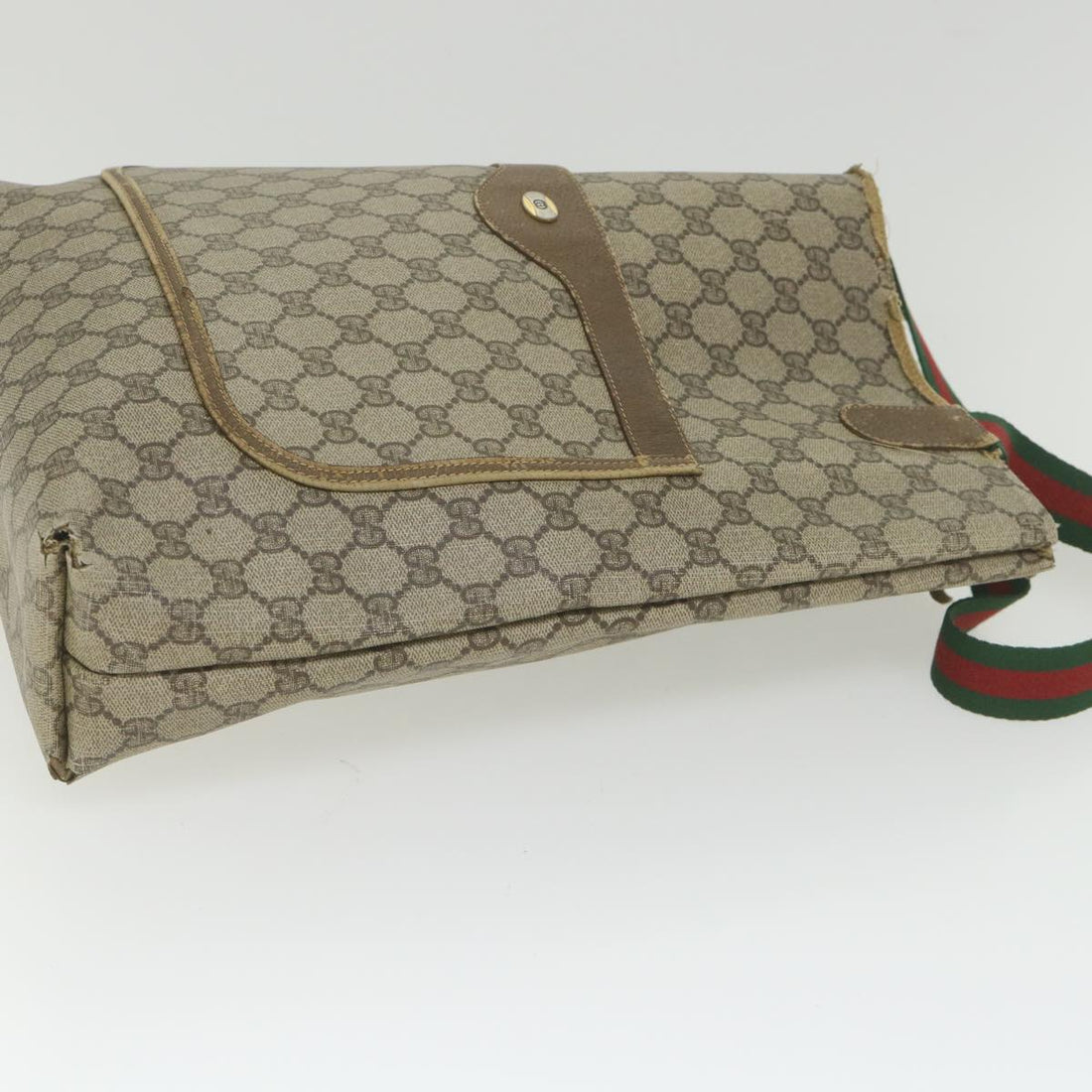 GUCCI GG Supreme Web Sherry Line Tote Bag Beige Red Green 40 02 003 ki3717