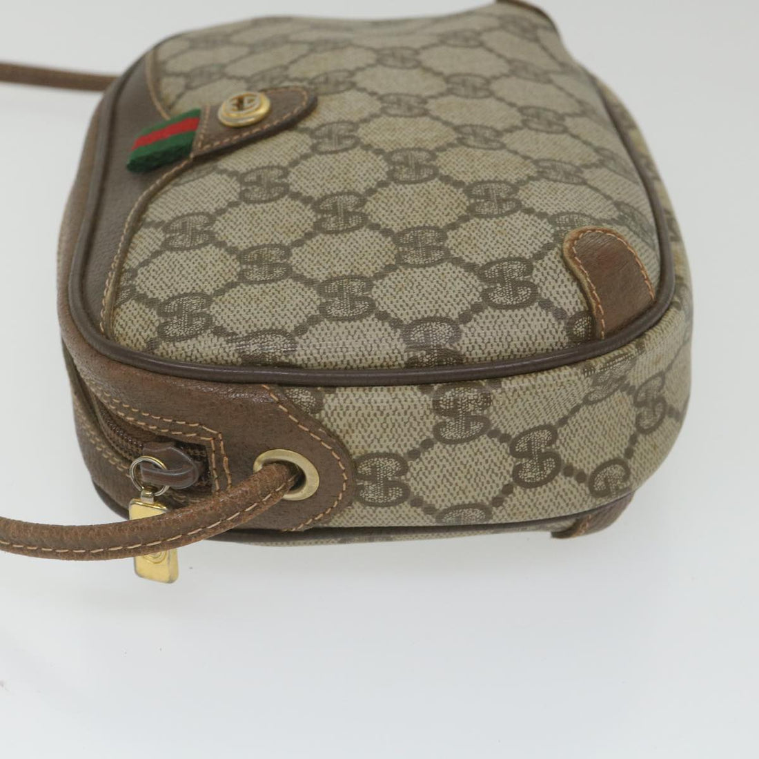GUCCI GG Supreme Web Sherry Line Shoulder Bag Beige Red 001 904 2066 ki3787