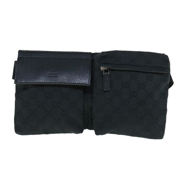 GUCCI GG Canvas Waist bag Black 28566 ki3828