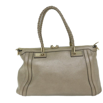 GUCCI Hand Bag Leather 2way Gold Tone 282300 ki3836