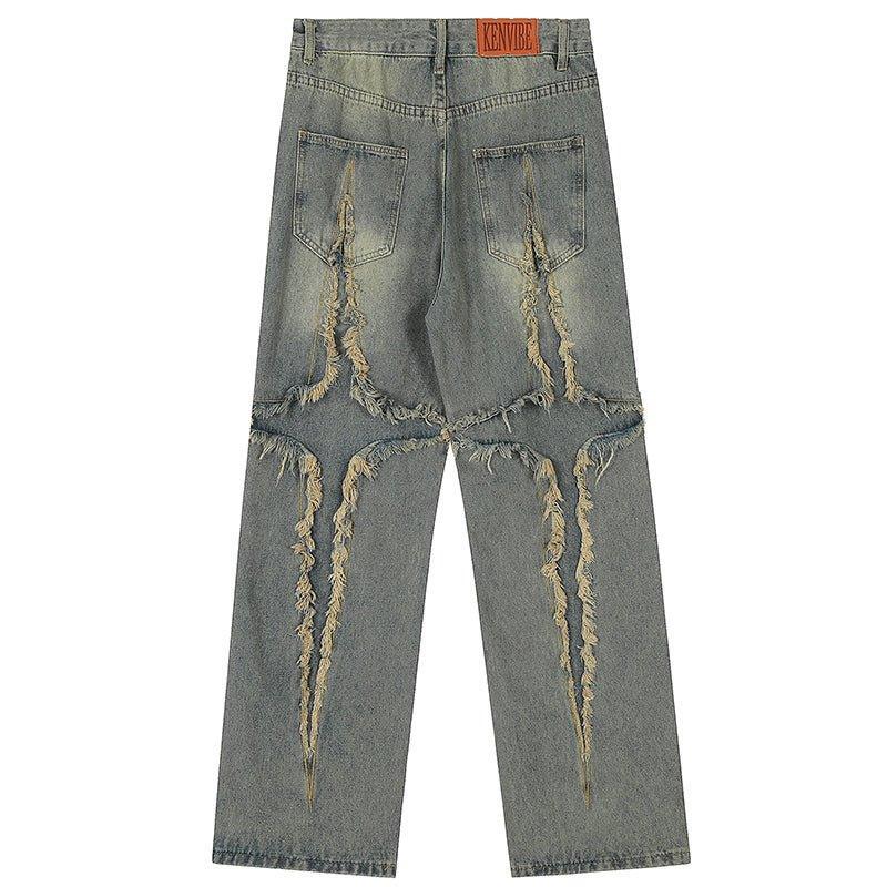 1984 American Style Jeans Frayed Cross