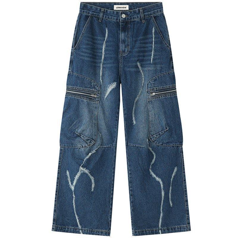 1984 American Style Ripped Cargo Jeans