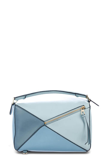 Medium Puzzle Bag Blue Monochrome