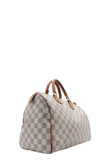 Damier Azur Speedy 30 White, Grey