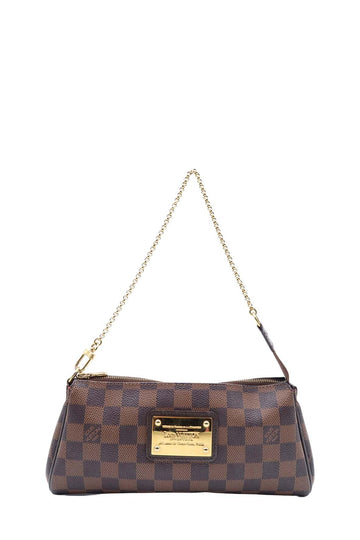 Damier Ebene Eva Clutch Brown