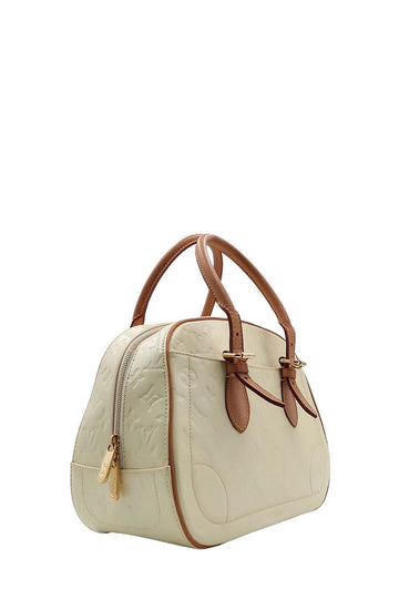Monogram Vernis Summit Drive Bag Cream Brown