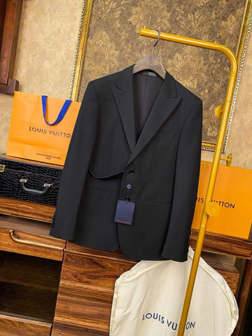 LV Belted Black Suit