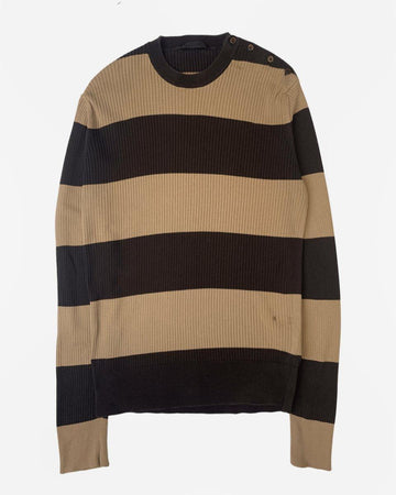 (M) Prada AW2018 Ribbed Striped Knit Sweater