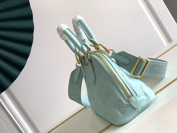 M59822 Alma BB calfskin Monogram Handbag shoulder bag light green