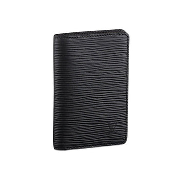 LOUIS VUITTON name card holder M60642 Epi Leather Noir name card holder Epi Organizer De Poch mens(Unisex) Used