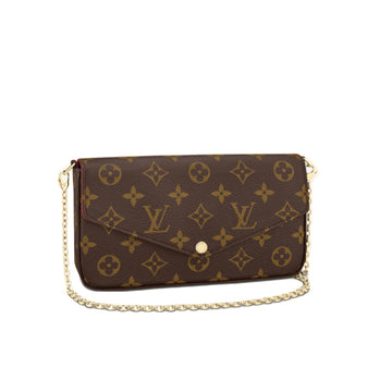 LOUIS VUITTON Shoulder Bag M61276 Monogram canvas, leather Brown mini bag clutch bag ChainShoulder strap Pochette Felice Women Used