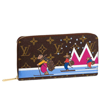 LOUIS VUITTON Long Wallet Purse M63379 Monogram canvas Brown Zippy wallet Monogram Zip Around long wallet Women Used