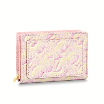 LOUIS VUITTON Bifold Wallet M81529 Monogram Empreinte , Leather Light pink Coin purse with Card Case Portefeuille Claire Women Used