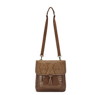 THE SAK Tobacco Embossed Floral Ventura Convertible Backpack