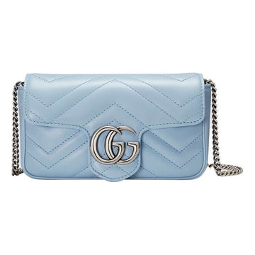 MLB Gucci GG Marmont Super Mini Bag 'Pastel Blue' 476433-DTDCP-4928