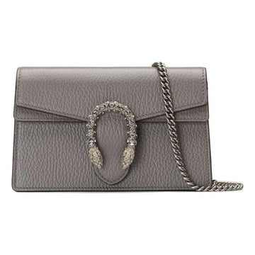 MLB Gucci Dionysus Tiger Head Leather Chain Shoulder Messenger Bag Mini Gray Classic 476432-CAOGN-1293