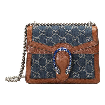 MLB Gucci Dionysus Single Shoulder Bag Mini Blue/Brown 421970-2KQFN-4483