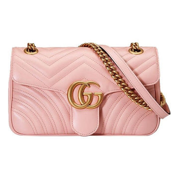 MLB Gucci GG Marmont SeriesSingle Shoulder Bag Small Light Pink 443497-DTDIT-5909