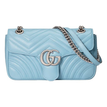 MLB Gucci GG Marmont Small-Sized Single-Shoulder Bag Blue 443497-DTDIY-4928