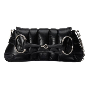 MLB Gucci Horsebit Chain Small Shoulder Bag 'Black' 764339-AACU1-1000