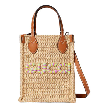 MLB Gucci Super Mini Straw-Effect Bag 'Natural Raffia Viscose' 780083-FAC42-9561