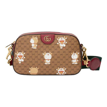 MLB Gucci x Doraemon Small Shoulder Bag 'Ebony Beige' 574886-2TTBG-9796