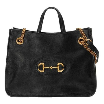 MLB Gucci 1955 Button Tote hand Bag Single Shoulder Bag Middle Black 621144-1U10G-1000