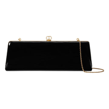 MLB Gucci Broadway Small Patent Leather Evening Bag 'Black' 741874-BCB0G-1000