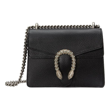 MLB Gucci Dionysus Leather Mini Handbag Black 421970-CAOGN-8176