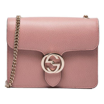 MLB Gucci Leather Bag Single-Shoulder Bag Pink 510304-CAO0G-5806