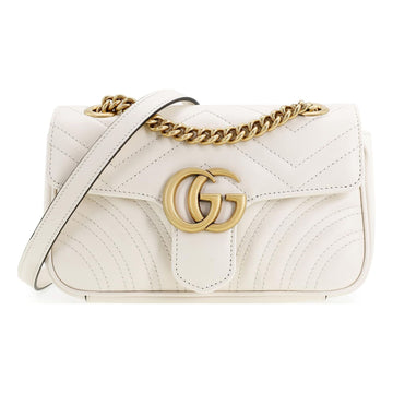 MLB Gucci GG Marmont Series mini Leather Clutch White 446744-DTDIT-9022