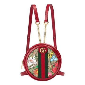 MLB Gucci Ophidia GG Flora Mini Backpack 'Red' 598661-92YBC-8722