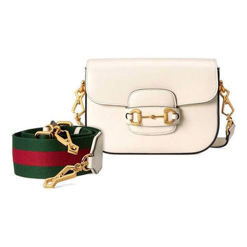MLB Gucci Horsebit 1955 Retro Shoulder Messenger Bag 'Cream White' 658574-18YSG-9068