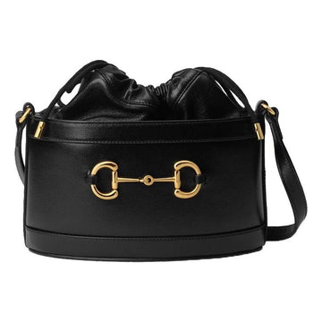 MLB Gucci Horsebit 1955 Drawstring Bucket Bag 'Black' 602118-1DBLG-1000